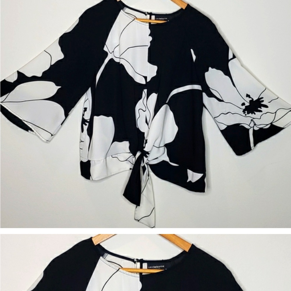 Liz Claiborne | Career bell sleeve blouse Large